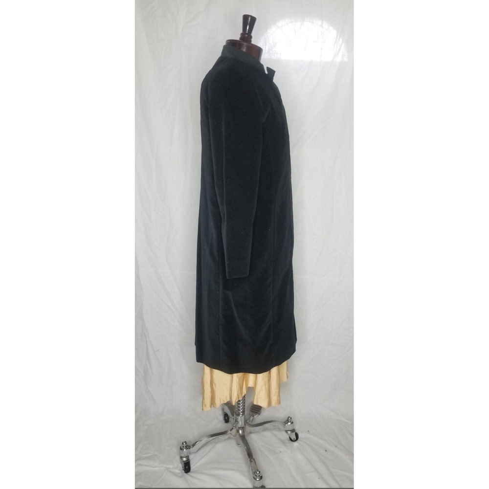 Vintage 1960s  Black Velvet Cocktail  Coat Mod GoGo Count RAMI Auze Medium - Picture 2 of 9